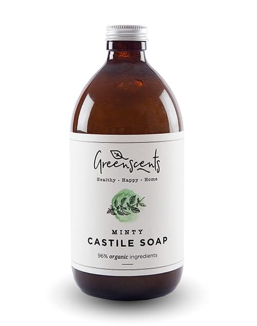 Greenscents Castile Soap 500 ml bottle Minty scent